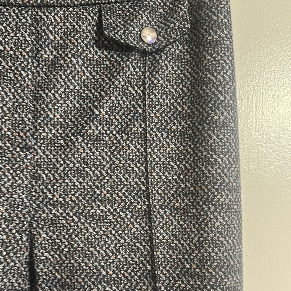 Wren Gray Wide Leg Pants with Textured Pattern - Picture 3 of 5